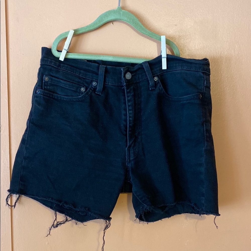 Levi’s Black Denim Cutoff Shorts